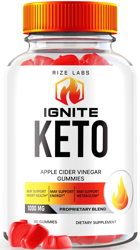 Rize labs Ignite Keto ACV Gumies for Advanced Weight Loss, Keto Ignite Supplement (60 Gummies)