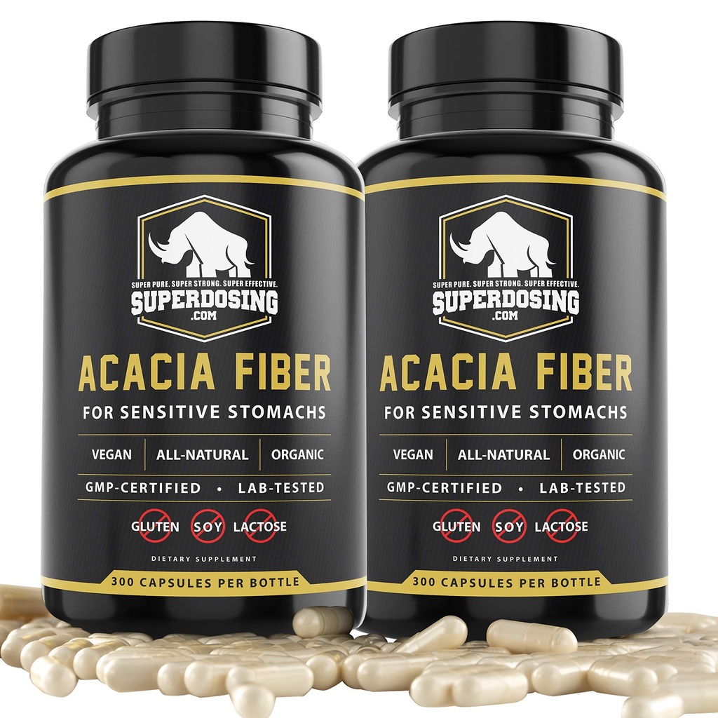 Fast Acting, Organické Akácia Senegal Fiber Kapsule 600pk. Prírodné Rozpustné Fiber Supplement Pill. Vegan Prebiotické Kapsule.