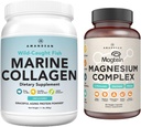 AMANDEAN Premium Magnézium Complex & Marine Collagen Bundle. Glycinát a malát s vysokou absorpciou horčíka. Hydrolyzovaný rybí kolagénový proteín zachytený vo voľnej prírode. Podpora kvalitného spánku, pokožky a nálady