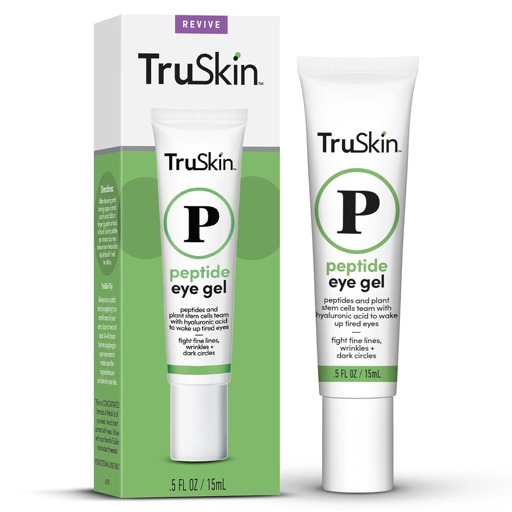 TruSkin Peptide Eye Gel Zlepšiť pohľad na tmavé kruhy a čiary pre jasnejšie vyzerajúce očné oblasti 