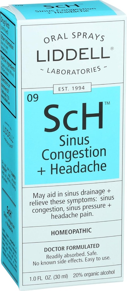Liddell Homeopatický Sinus Kongescia a bolesť hlavy Spray, 1 Fluid Ounce