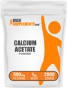 BulkSupplementments.com prášok na acetát vápenatý - vápnik doplnok, Food Grade - Pure & Gluten Free, 500mg per Serving, 1kg (2,2 lbs) (Pack of 1)