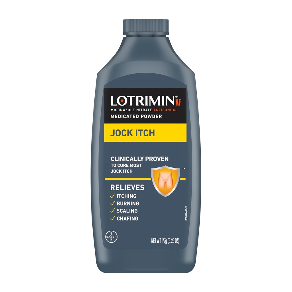 Lotrimín Antimykotický Jock Itch Medikovaný prášok s Mikonazolom Nitrate, Jock svrbenie liečba pre mužov, ženy a deti nad vek 2, 6.25 oz fľaša