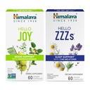 Himalája Ahoj radosť s Ashwagandha pre zlepšenie nálady a duchov & Hello ZZZs s Melatonin pre podporu spánku, 60 Kapsule Each - Bundle