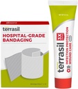 Terrasil Wound Care First Aid Kit: Zdravotnícka bandáž a rana Liečebná masť, Ochrana pred infekciami pre Bed Sores, Tlakové bolesti, Ulcers, Blistre, Rezy. Dermatológ-testovaný (0,5oz, 2"x18" Bandage)