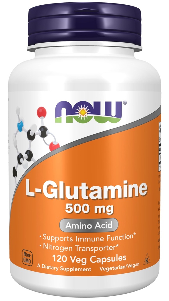 Teraz Foods Doplnky, L-Glutamine 500 mg, Dusík Transporter*, Amino Acid, 120 Veg Kapsule