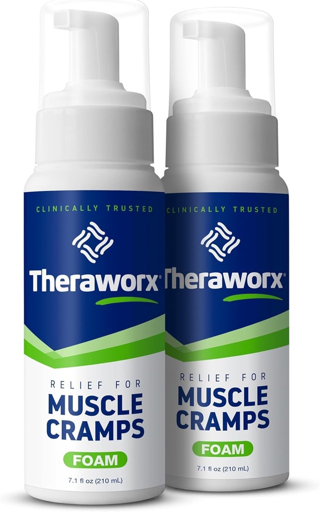 Teramorx Relief for Muscle Cramps Pena Fast-Acting Muscle Spasm, Leg Soreness with Magnézium Sulfate - 7,1 oz - 2 Count