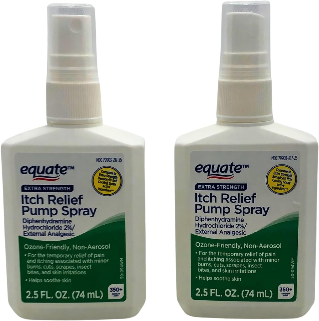 Equate Extra sila svrbenie Relief čerpadlo sprej - 2,5 oz, (2 balenia)