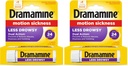 Dramamine Po celý deň Menej Drowsy Motion Disease Relief 8 Tablety zahrnuté (Pack of 2)