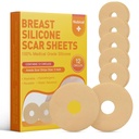 Silikónové zjazvenie Listy pre prsia 12 Balenie - Lekárske odstránenie zjazvenie listy - Silikónový list prsných post Chirurgické dodávky pre liečbu jaziev - Areola Gel Circles (3 IN)