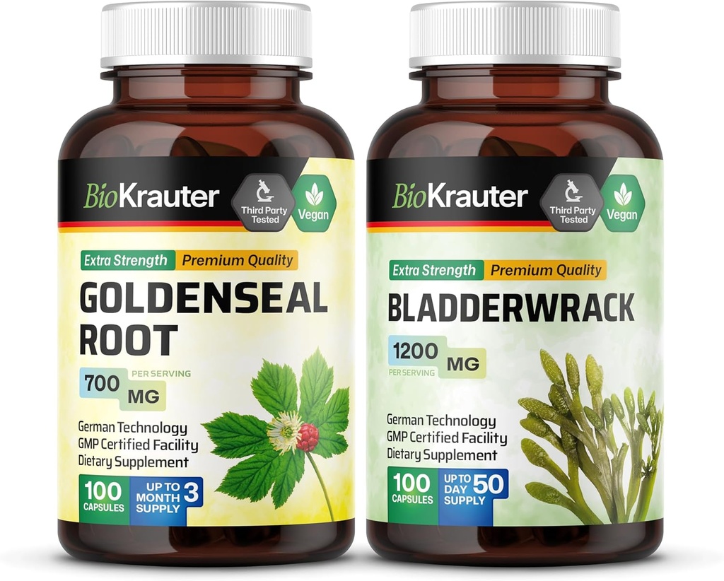 BIO KRAUTER Goldenseal 100 kapsúl & Bladderwrack 100 kapsúl