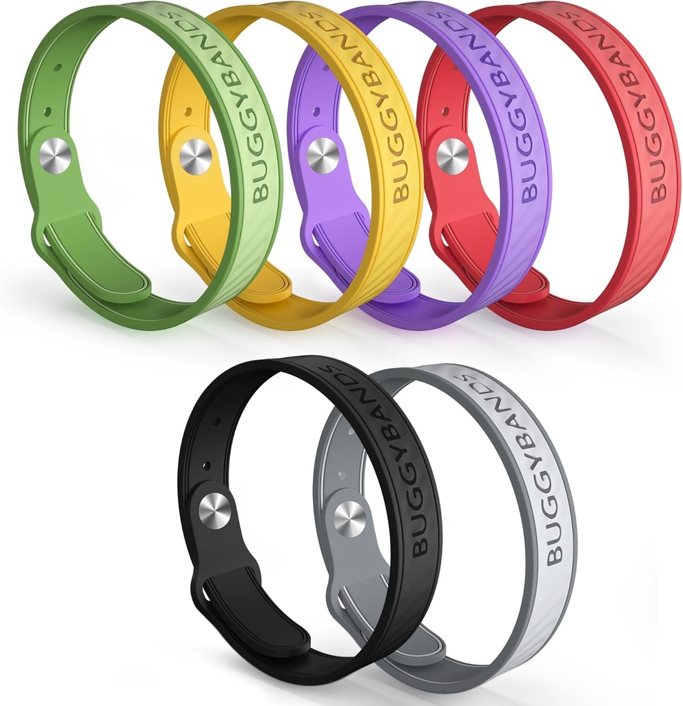 Mosquito Repelent Bracelets, 6 Balenie Silikónové Mosquito Repelentné kapely s DEET zadarmo, Prírodné a vodotesné Bug Wristbans pre deti a dospelých, Outdoor Cestovanie ochrana