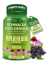 Echinacea Goldenseal Kapsule - 10 in 1 Imunitná podpora Supplement - 1455 mg - Vegan Echinacea Capsules Supplement Made with Organic Whole Foods - Herbal Immune System Support - 2 mesiace dodávky