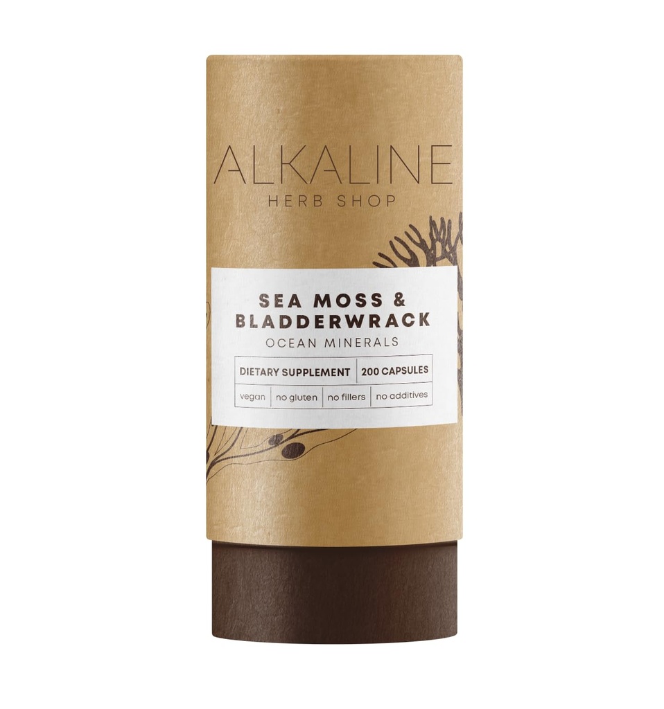 Alkaline Herb Shop Sea Moss & Bladderwrack Supplement 200 Kapsule