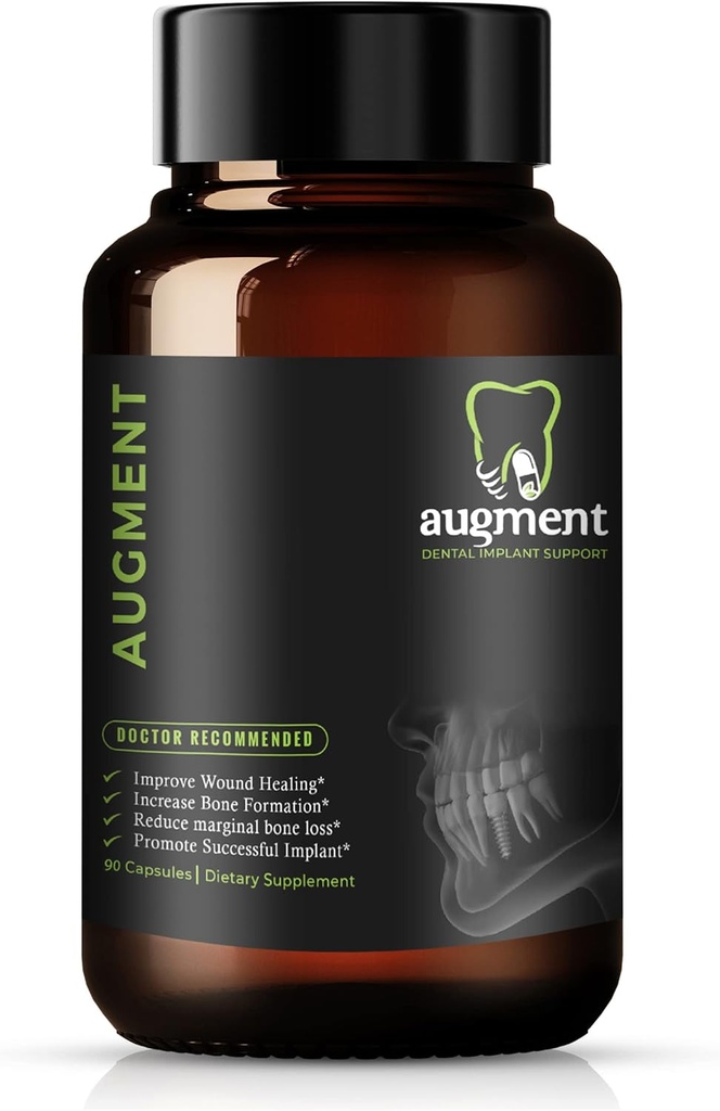 Augment Nutrition Dental Implant Support Supplement - Support Bone Formation & Osseointegration - All-Natural Formula with Vitamins & Micronutrients - Non-Synthetic & Non-GMO (90 Servings)