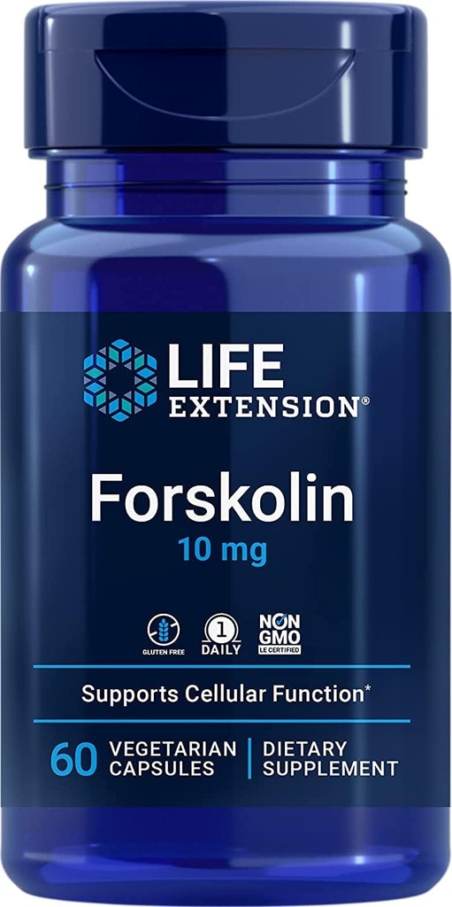 Life Extension Forskolin 10 mg, 60 Vegetariánske kapsuly (Obsah balenia 2)