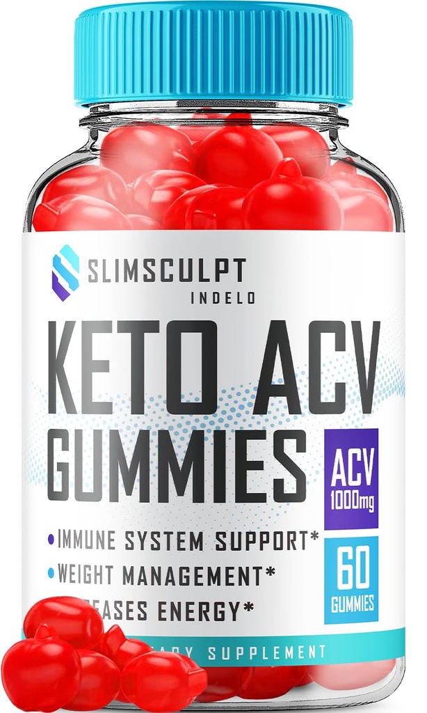 Slimsculpt Keto ACV Gummies - Advanced Formula Slim Sculpt Keto Plus ACV Gummies Apple Cider Ocogar Keto Slimsculpt ACV Gummies Dietary Supplement Reviews Muži Ženy (60 Gummies)