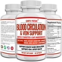 Blood Circulation & Vein Suplement, 90 Caps, Pomáha s Spider a Varicose Veins, podporuje nádoby, nohy a kardiovaskulárne zdravie s Niacin, Ginger, Cayenne Pepper