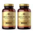 Solgar Cod Liver Oil - 100 Softgels - Poskytuje vitamíny A a D - non-GMO, bez lepku - 100 Servisov