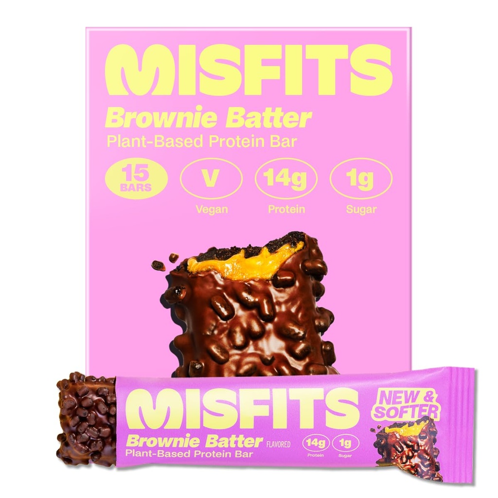 Misfits Vegan Protein Bars, Brownie Batter - Aktualizované recept 
