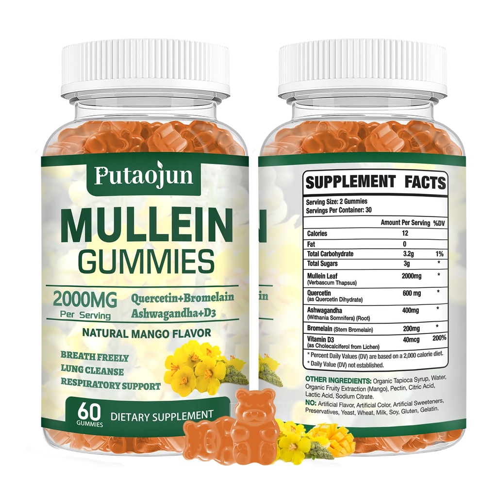 Mullein Gummies for Lung Cleans 