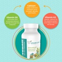 Vegan Life Nutrition Vitamín D3, K2 a kalciové doplnky, 60 kapsúl