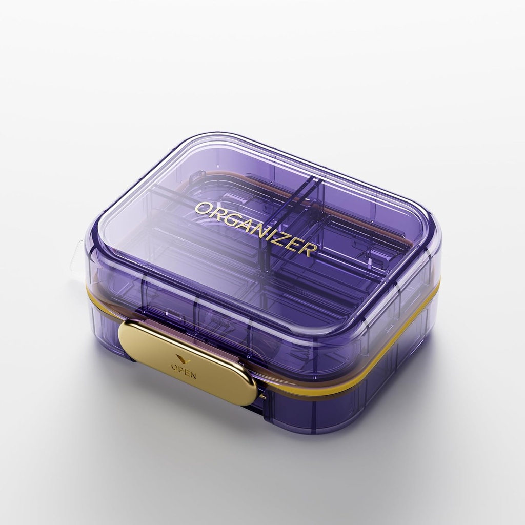 Bexeen Medicine pilulky Organizátor cestovanie roztomilé pilulky Kontajner malé pilulky Box pre Purse Mini pilulky Prípad Prenosný vitamín Holder Organizátor Kompaktné cestovné veľkosť Medikation Daily Pocket Pharmacy for Supplement