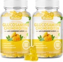 Glukozamín bez cukru Chondroitín Gummy, extra sila 1500 mg Glukozamín s chondroitínom MSM a bazami a kurkumou, Spoločná podpora doplnok pre mužov a ženy pohybovať voľný kĺb zdravie
