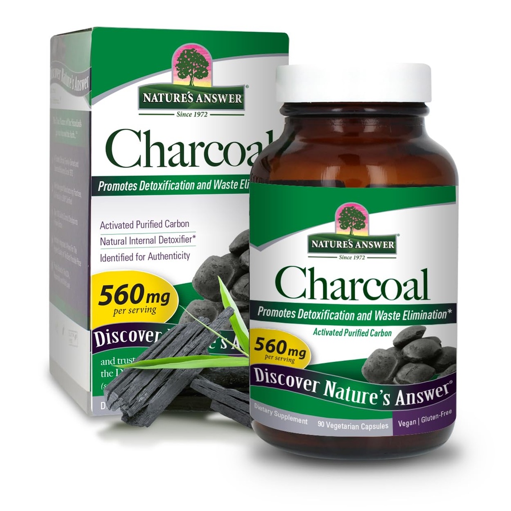 Nature's Answer Activated Charcoal 90-Capsules 