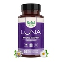 Uhlie Naturals Luna Sleep Aid - Non-Habit Forming Natural Sleeping Pills pre dospelých s prirodzeným zdrojom zložiek - Valerian Root, Melatonin, Kamilka, citrónový balzam, a viac - 60 Vegan Kapsule