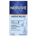 Nervive Nerve Relief, Occasional Nerve Discomfort II, Nerve Relief, začína pracovať v 7 dňoch, bodanie, pálenie, Alpha Lipoic Acid, B Vitamíny, Turmerica, Ginger, Nervive Supplement, 30 tabliet