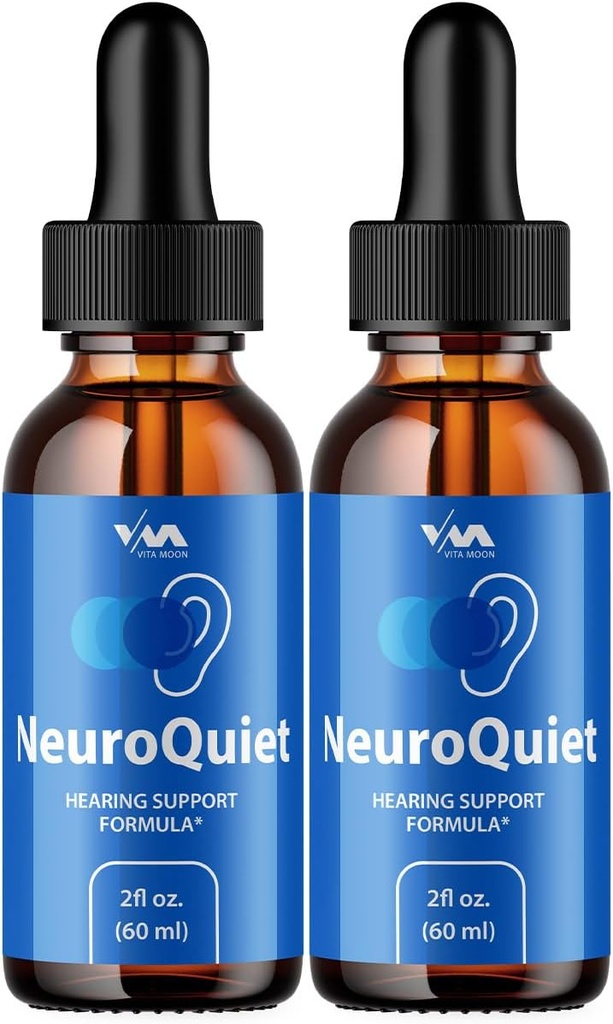 (2 balenia) NeuroQuiet kvapky - Neuro Quiet Advanced Formula podpora sluchu, kognitívne zdravie, a celkový wellness, 2 mesiace dodávky