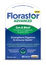 Florastor Advanced Gas and Bloat Probiotic, Digestive Enzymes and Botanicals, Plus Probiotics for Digestive Health, 30 Kapsule