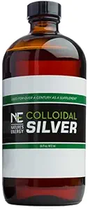 Príroda a energia C kolísavé striebro 16 Oz, efektívne, antiseptické a dezodorant pre vnútorné, stericové a elektrostatické stabilizované