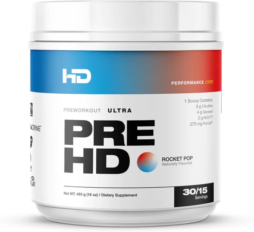 HD MUSCLE PreHD Ultra Pre Cvičenie s Citrulín, NO3-T Nitráty, Kreatín, Beta Alanyne 