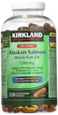 Kirkland Signature 100% Wild Aljašský lososový olej 90 EPA 110 DHA 1200mg - 320 Enteric Coated Softgels