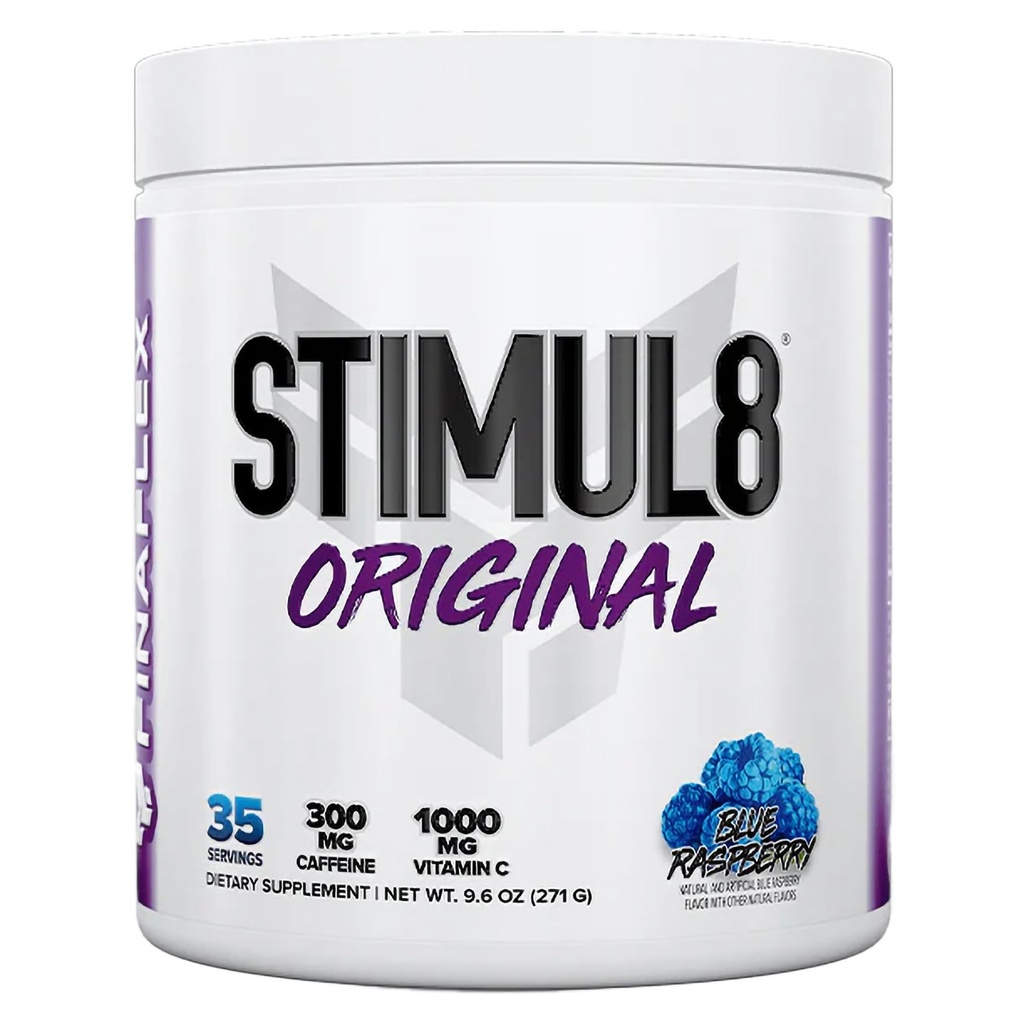 FINAFLEX STIMUL8 Original Pre-Workout, Blue Malina - Energy, Strength & Endurance for Men & Women - with Caffeine, Beta-Alanine & Vitamin C - 35 Servings