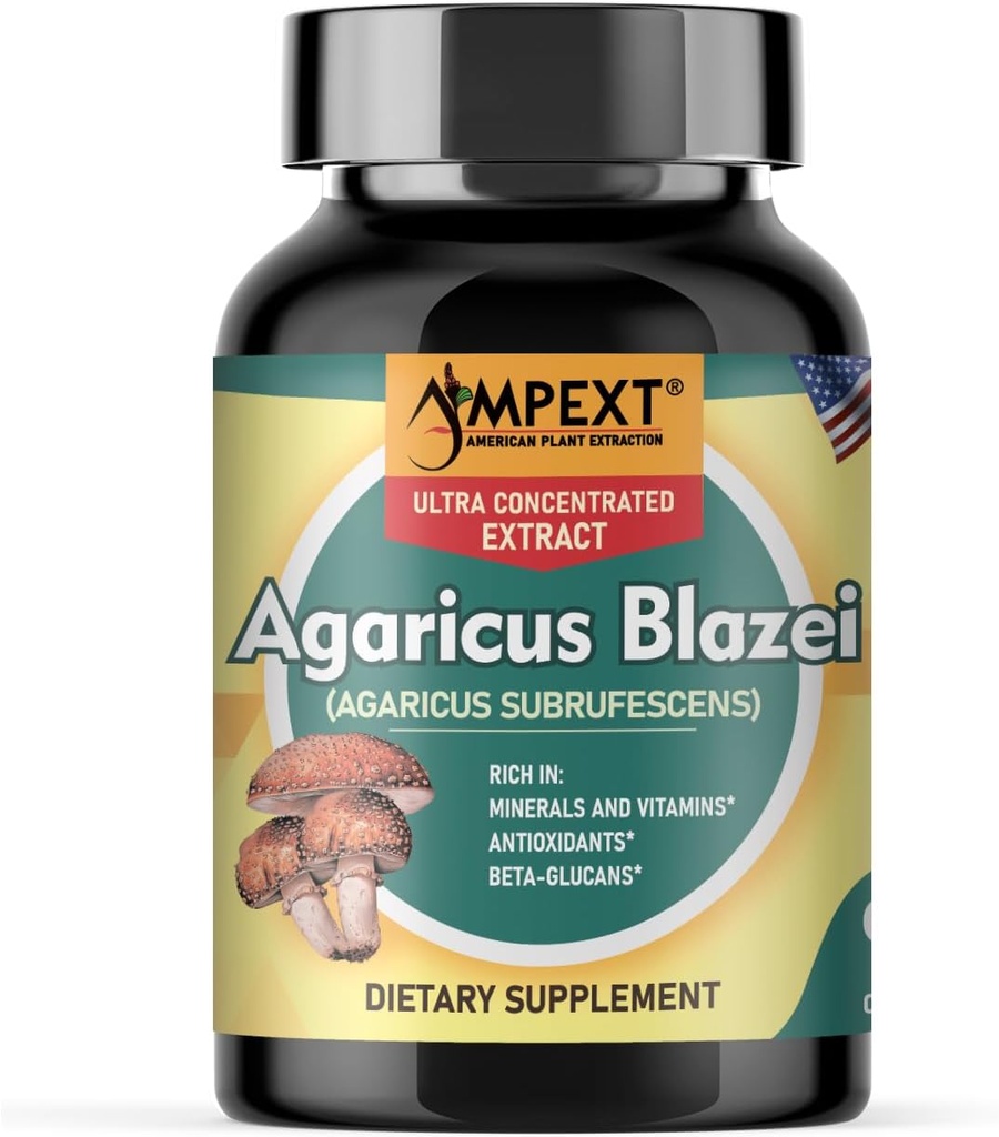Agaricus Blazei Mushroom Extract - Immune Boost, Vyvážené úrovne, Adaptogénne vlastnosti