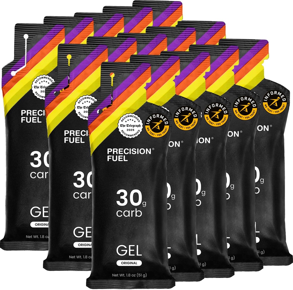 Precision Fuel 30 Energy Gels - Mierne, neutrálna chuť bežiace gély pre vytrvalosť športovcov, 30 g karbohydrátu, ľahko-na-digestný, ideálny pre beh a dlhotrvajúce športy (Stock of 15)