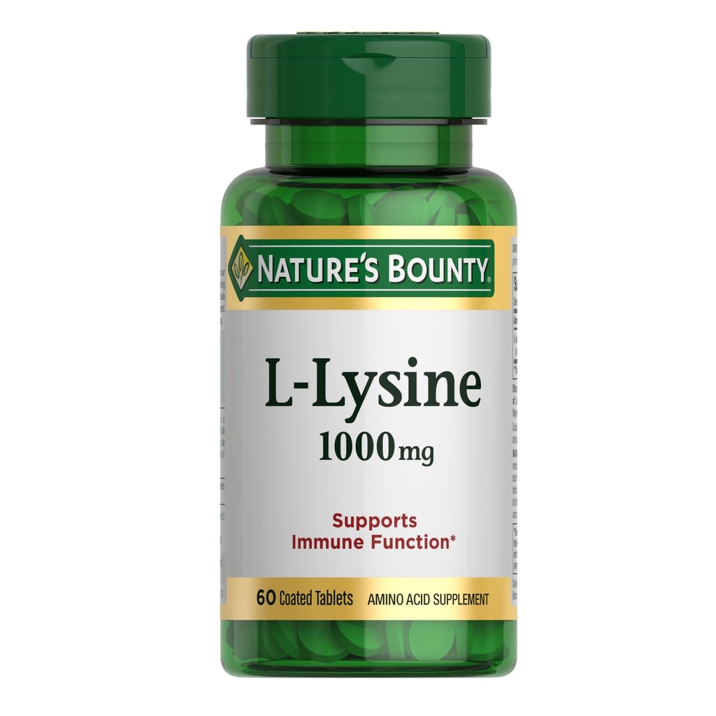 Nature's Bounty L-lysin 1000 mg, 60 tabliet (Pack of 3)
