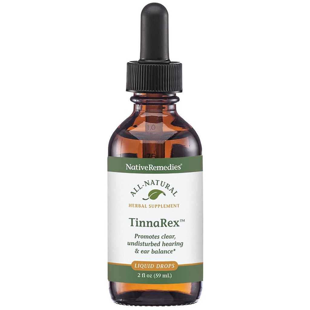 Native Remedies TinnaRex - Všetky prírodné bylinné doplnky podporuje jasné a nerozrušené sluch - podporuje štruktúry ucha, zvukové vedenie a dopravníctvo - 59 ml