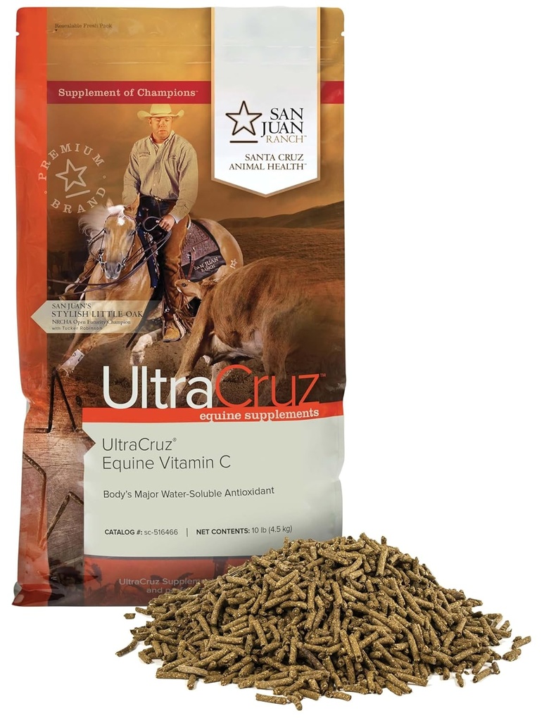 UltraCruz-516466 Konský vitamín C (kyselina askorbová) doplnok pre kone, 10 lb, peleta (80 dní)
