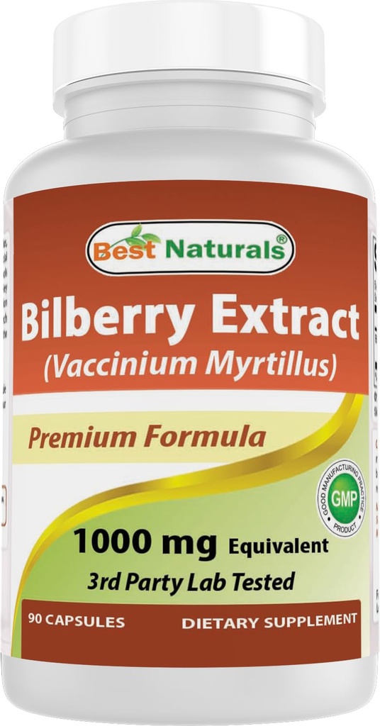 Najlepšie prírodné čučoriedky extrakt 1000mg Kapsula (Non-GMO) podporuje zdravý výhľad, 90 Počet