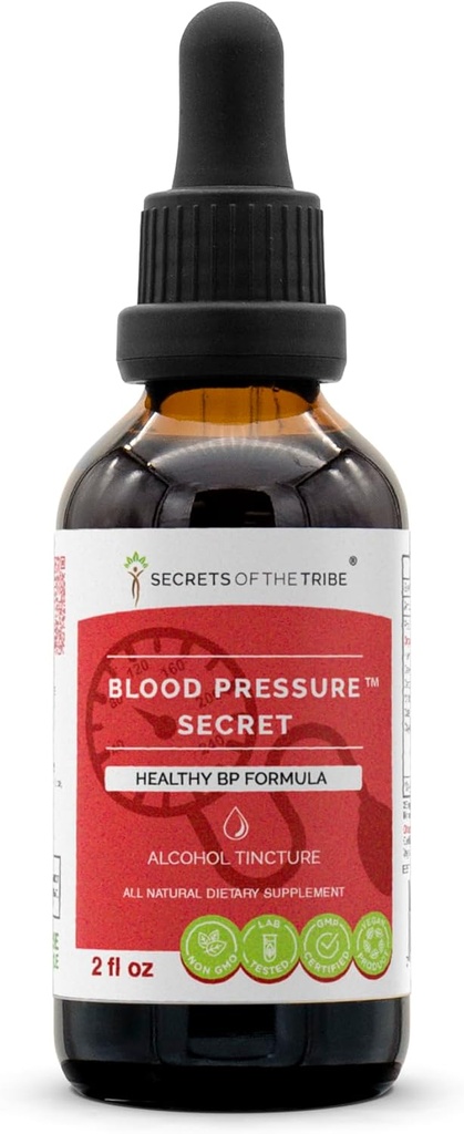 Krvný tlak Secret Alkohol Extract, Hawthorn, zeler, Cardamom, Motherwort, Cayenne. Glycerit Tinktúra, zdravý cirkulačný vzorec (2 fl oz)