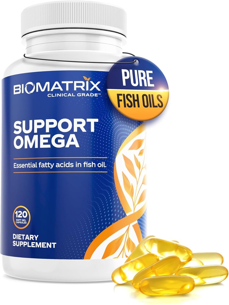 Podpora Omega (120 Gélové kapsule) Omega 3 Rybí olej doplnok - Kardiovaskulárne, Muskuloskeletálna podpora