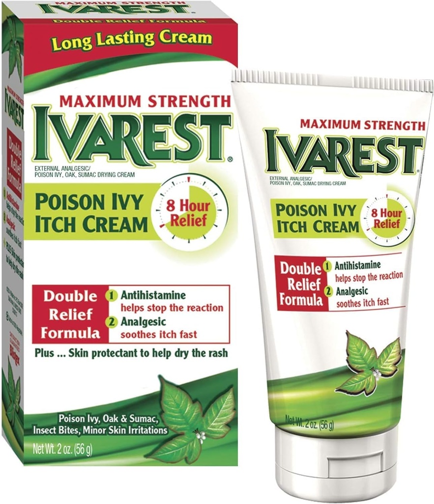 Ivarest 8 hodín Maximálna sila Anti - Svrbiaci krém - 2 Oz/Pack, 2 balenia