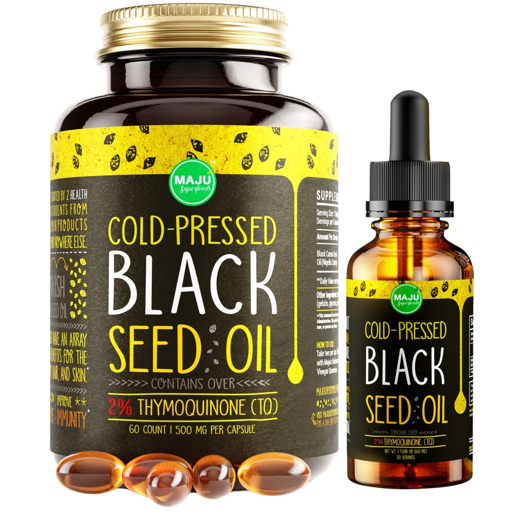 Maju Superfoods Black Seed Oil 2 oz a Black Seed Oil Kapsule