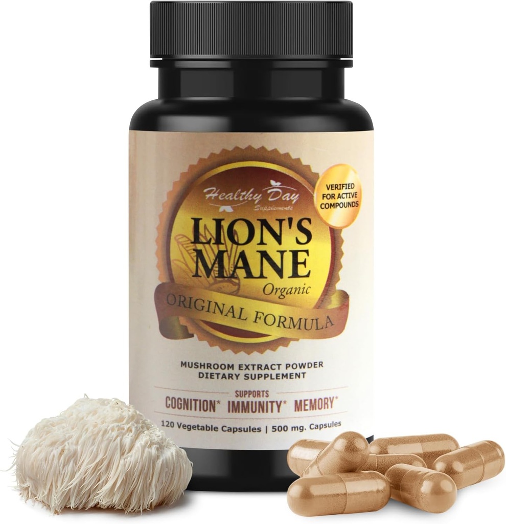 Lions Mane Mushrom Cognition Capsules - 120 Grófov 