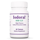 Optimox Iodoral 12,5 mg Supplement - Iodine Supplement, Thyroidal Support for Women and Men, Lugol Solution Pills, Draseline Iodide Tablets, Daily Mineral Complex - 90 Count