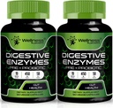 Digestívne enzýmy s probiotikami a prebiotikami, 450 mg, 5 miliárd CFU - Pure Super Digestion Capsules - Digestive Enzymes for Women & Men Support Digestion & Gut Health - 120 Count (Pack of 2)